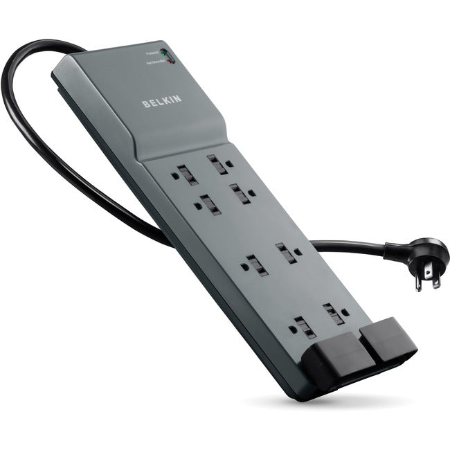 Parasurtenseur Belkin à 8 prises pour la maison/le bureau avec protection téléphonique - Câble de 6 pieds - Noir - 3550 joules