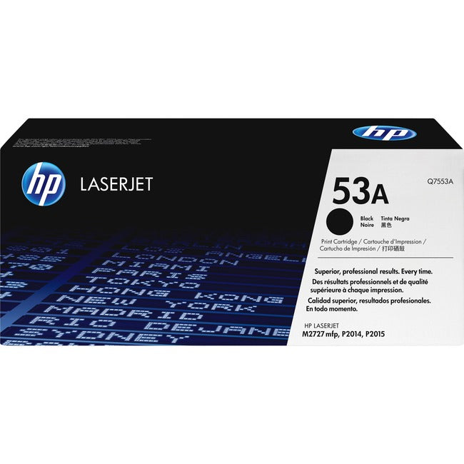 Cartouche de toner laser d'origine HP 53A (Q7553A) - Paquet unique - Noir - 1 unité