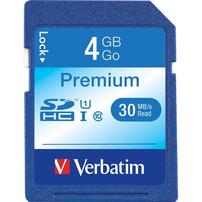Verbatim 4GB Premium SDHC Memory Card, UHS-I U1 Class 10