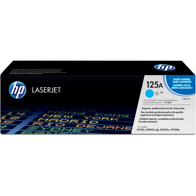 Cartouche de toner laser d'origine HP 125A (CB541A) - Paquet unique - Cyan - 1 unité