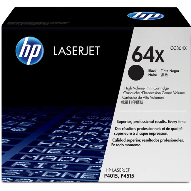 Cartouche de toner laser d'origine HP 64X (CC364X) - Paquet unique - Noir - 1 unité