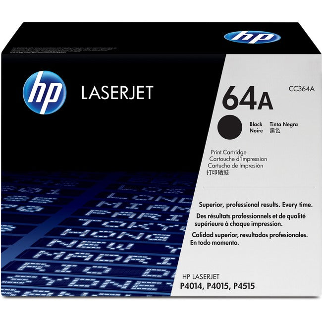 Cartouche de toner laser d'origine HP 64A (CC364A) - Paquet unique - Noir - 1 unité