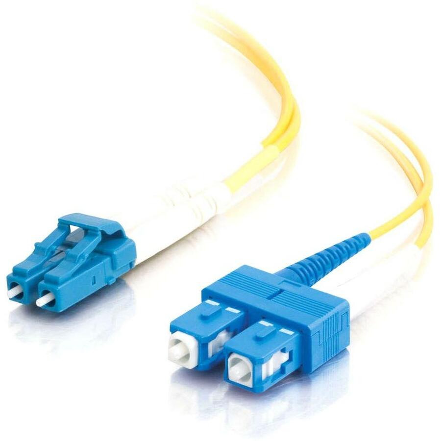 C2G 4m LC-SC 9/125 OS2 Duplex Single-Mode PVC Fiber Optic Cable - Yellow
