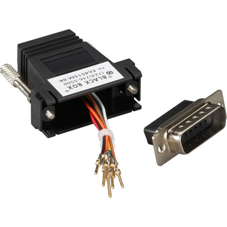 Modular Adapter Kit DB15M To RJ45F w/ Thumbscrews Black