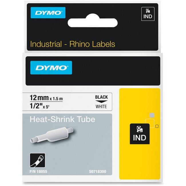 Tube thermorétractable blanc Dymo