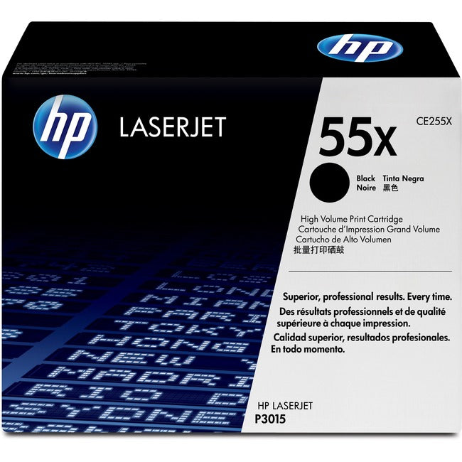 Cartouche de toner laser d'origine HP 55X (CE255X) - Paquet unique - Noir - 1 unité