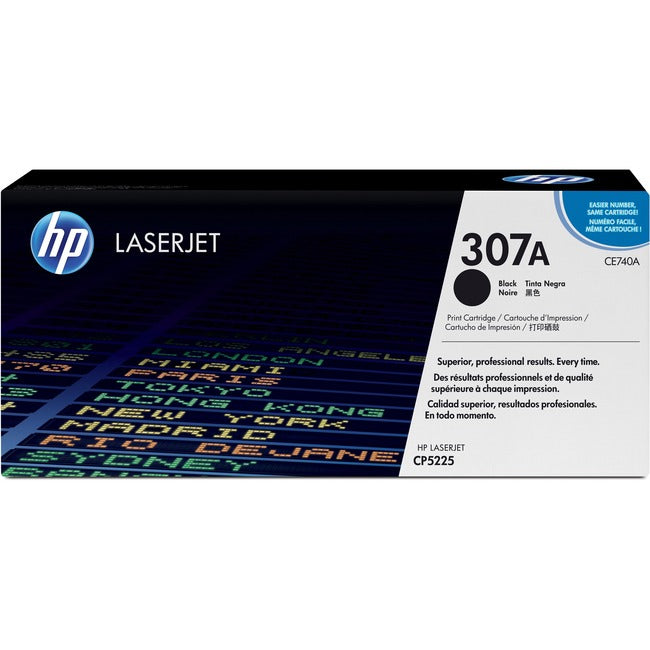 Cartouche de toner laser d'origine HP 307A (CE740A) - Paquet unique - Noir - 1 unité