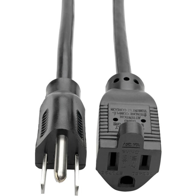 Câble d'extension de cordon d'alimentation Tripp Lite 15 pieds 5-15P à 5-15R 10A 18AWG 15'