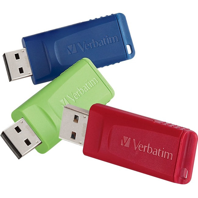 Clé USB Store 'n' Go de Verbatim 4 Go - Lot de 3 - Rouge, Vert, Bleu