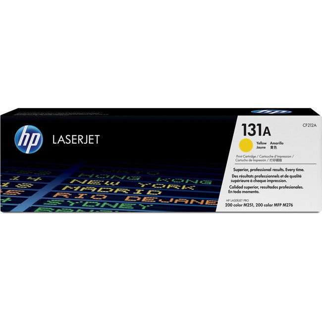 Cartouche de toner laser d'origine HP 131A (CF212A) - Paquet unique - Jaune - 1 unité
