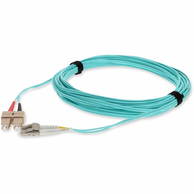 AddOn 2m Laser-Optimized Multi-Mode fiber (LOMM) Duplex SC/LC OM4 Aqua Patch Cable