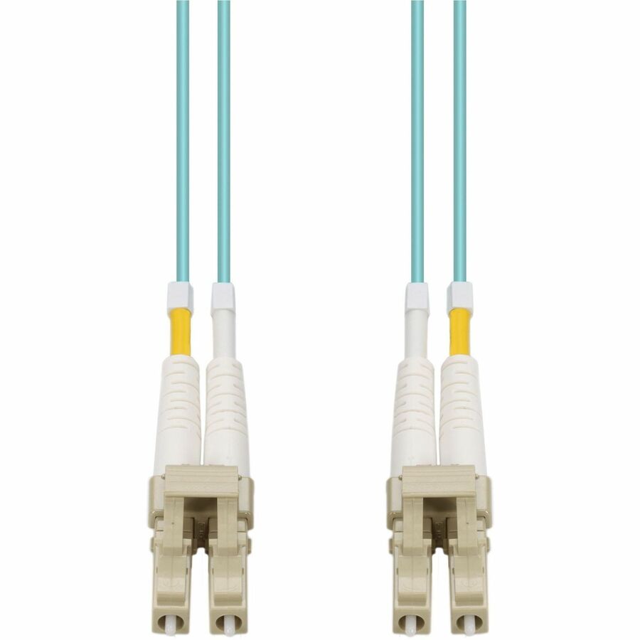 AddOn 5m Laser-Optomized Multi-Mode fiber (LOMM) Duplex LC/LC OM4 Aqua Patch Cable