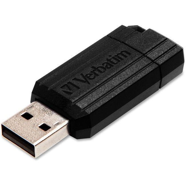 Clé USB Pinstripe Verbatim 64 Go - Noir