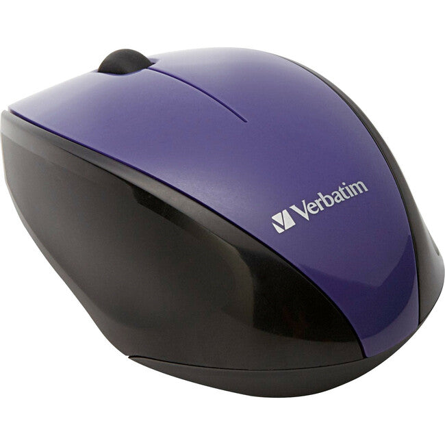 Souris sans fil Verbatim Multi-Trac à LED bleue pour ordinateur portable - Violet