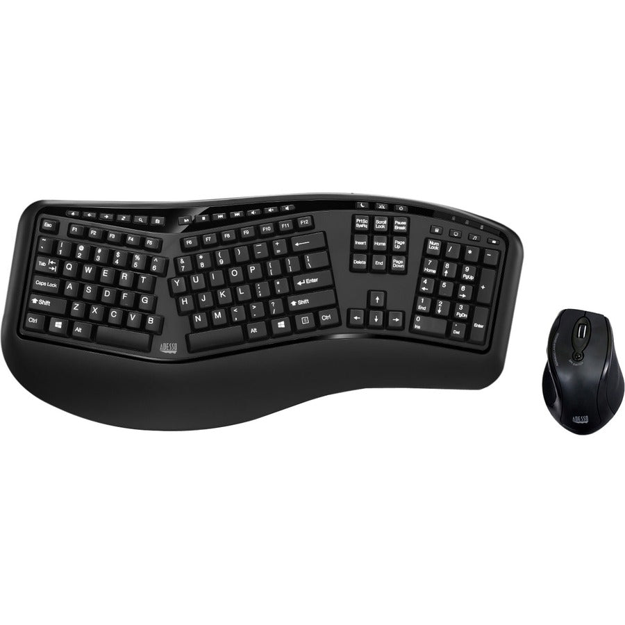 Adesso Tru-Form Media 1500 Wireless Ergonomic Keyboard & Laser Mouse WKB-1500GB