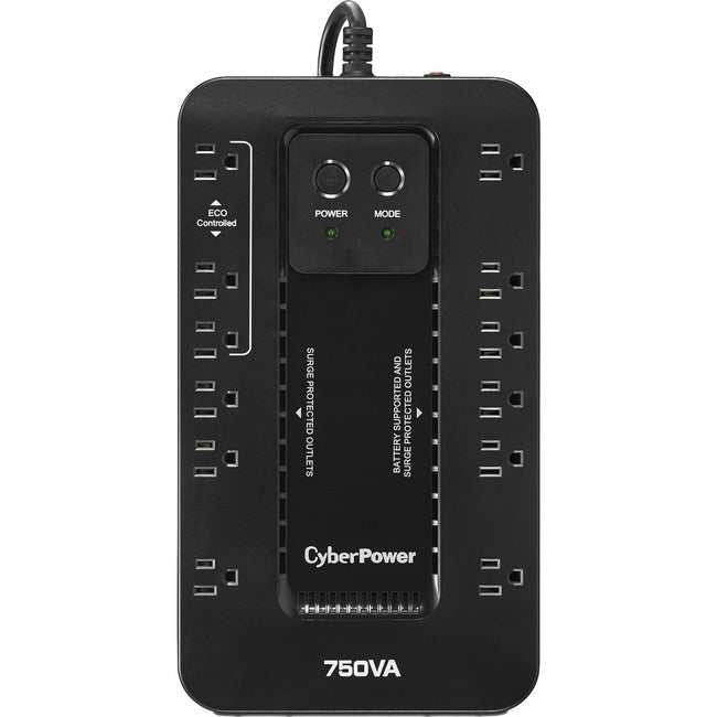 CyberPower UPS Systems EC750G Ecologic - Capacity: 750 VA / 450 W