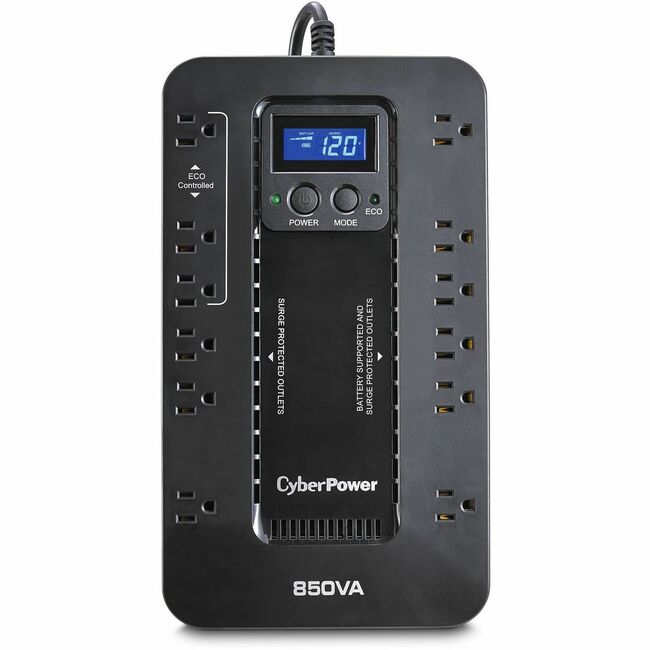 CyberPower UPS Systems EC850LCD Ecologic - Capacity: 850 VA / 510 W