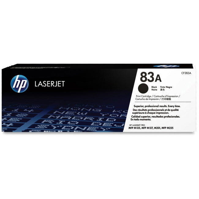 Cartouche de toner laser d'origine HP 83A (CF283A) - Paquet unique - Noir - 1 unité