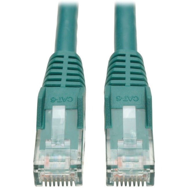 Câble de raccordement moulé anti-accroc Gigabit Cat6 de 1 pi de Tripp Lite par Eaton (RJ45 M/M) - Vert