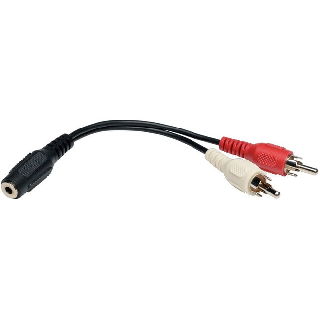 Tripp Lite 6in Mini Stereo to 2 RCA Audio Y Splitter Cable 3.5mm 2xM/F 6"