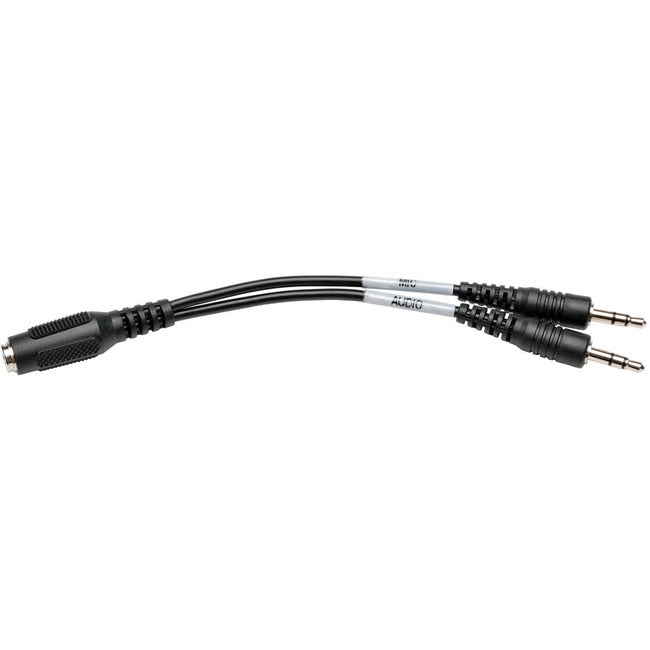 Adaptateur répartiteur de casque audio Tripp Lite 6 pouces 4 positions femelle vers 3x2 positions mâle 3,5 mm 6"