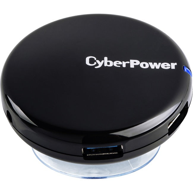 Hub USB 3.0 Superspeed CyberPower CPH430PB avec 4 ports et chargeur secteur 3,6 A - Noir