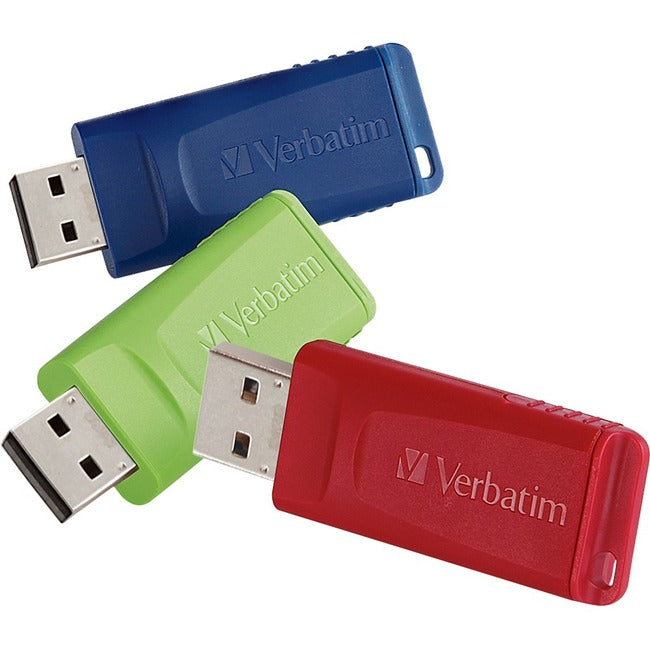 Clé USB Store 'n' Go de Verbatim 8 Go - Lot de 3 - Rouge, Vert, Bleu