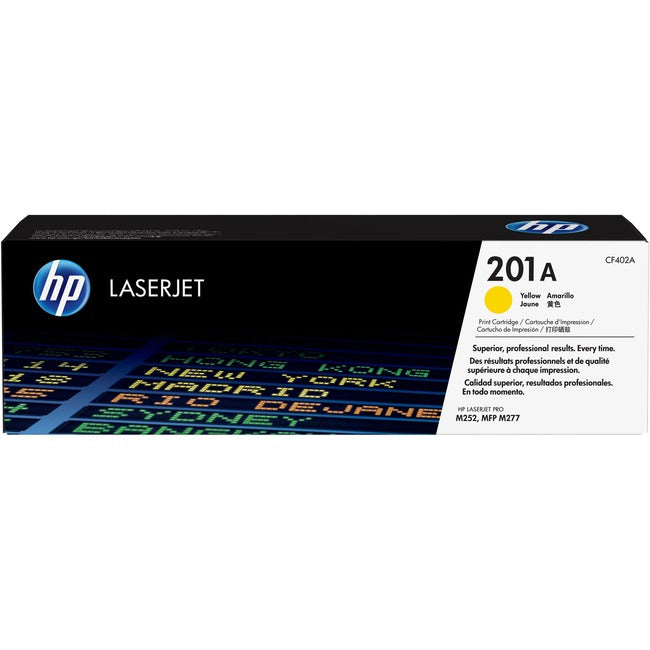 Cartouche de toner laser d'origine HP 201A - Jaune - 1/paquet