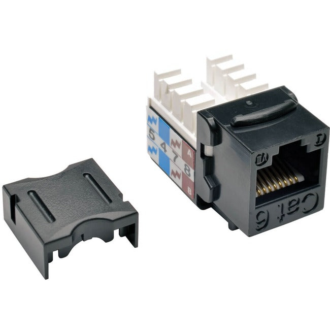 Prise Keystone à insertion de type 110 Cat6/Cat5e de Tripp Lite par Eaton - Noir, lot de 10