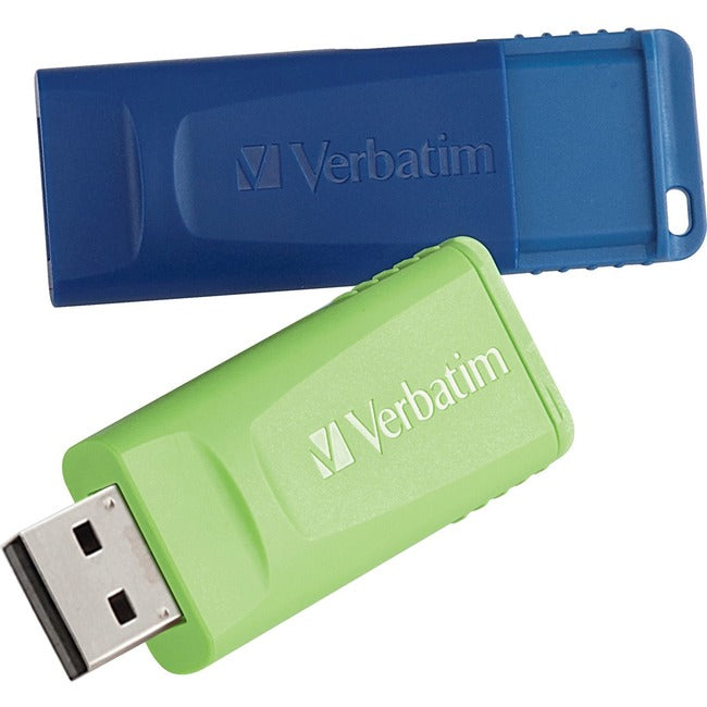 Clé USB Microban Store 'n' Go 32 Go - Lot de 2 - Bleu, Vert