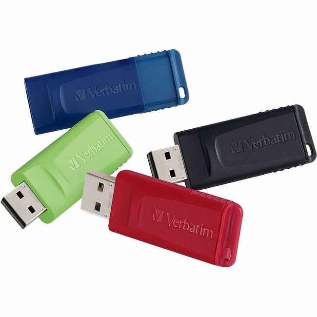 Clé USB Microban Store 'n' Go 16 Go - Lot de 4 - Rouge, Vert, Bleu, Noir