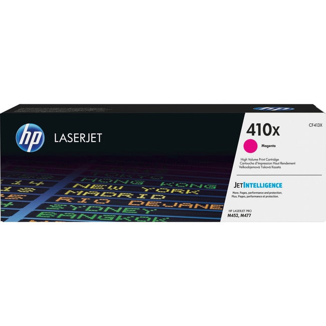 Cartouche de toner laser HP 410X (CF413X) d'origine à haut rendement - Paquet unique - Magenta - 1 unité