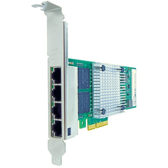 Carte réseau Axiom 10/100/1000 Mbit/s à quatre ports RJ45 PCIe x4 pour Intel - I350T4, I350-T4