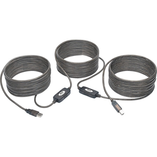 Tripp Lite by Eaton USB 2.0 Hi-Speed A/B Active Repeater Cable (M/M), 50 ft