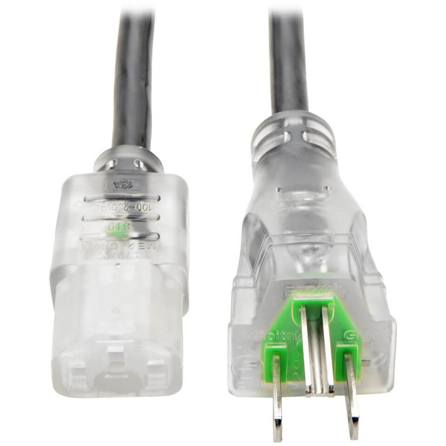 Power Cord - NEMA 5-15P - Male Left Gender - Power IEC 320 EN 60320 C13 - Female