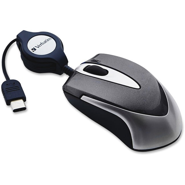 Souris optique de voyage mini USB-C Verbatim - Noir