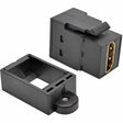 Angled Coupler - Angled female connector for easy installation in tight spaces.