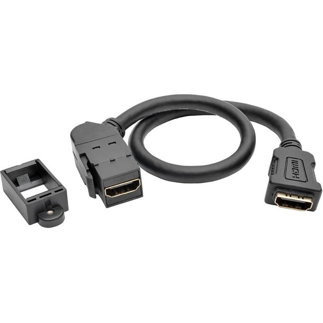 Coupleur HDMI 1 pi Tripp Lite Keystone Montage sur panneau coudé F/F Noir 1'