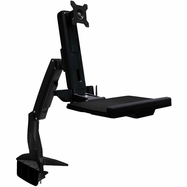 Amer Mounts Single Arm Clamp Mount Workstation (Dual Display and Keyboard) Supports Flat Panel Size up to 24" AMR1ACWS