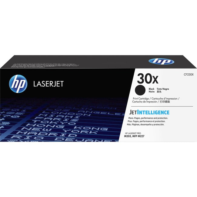 Cartouche de toner laser HP 30X (CF230X) d'origine à haut rendement - Paquet unique - Noir - 1 unité