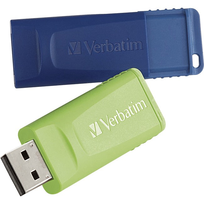 Clé USB Microban Store 'n' Go 64 Go - Lot de 2 - Bleu, Vert