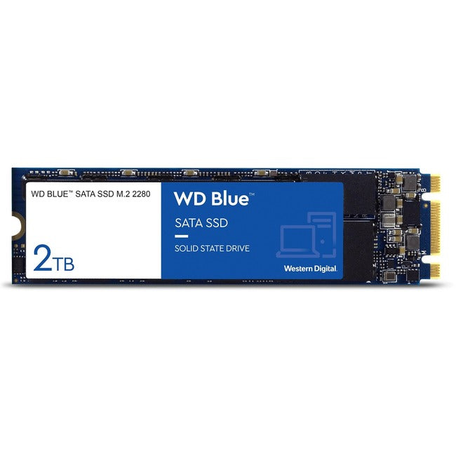 Disque SSD WD Blue 3D NAND 2 To pour PC - SATA III 6 Gb/s M.2 2280