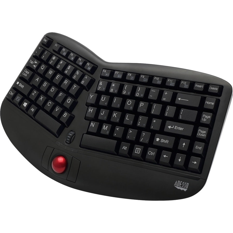 Clavier sans fil Ergo Trackball Adesso Tru-Form Media 3150 - 2,4 GHz (WKB-3150UB)