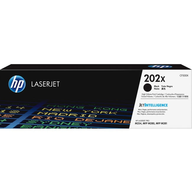 Cartouche de toner laser HP 202X (CF500X) d'origine à haut rendement - Noir - 1 unité