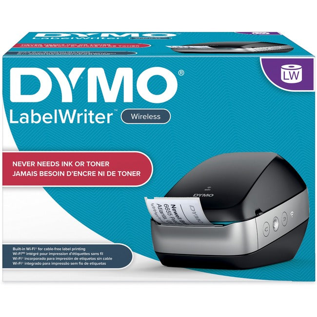 Imprimante thermique directe de bureau Dymo LabelWriter - Monochrome - Impression d'étiquettes - LAN sans fil - Noir