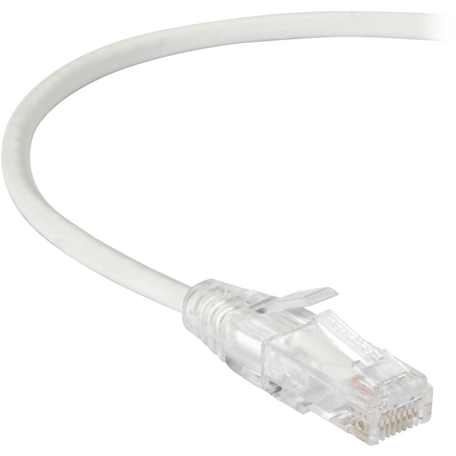 BLACK BOX CORP SLIM-NET CAT6A PATCH CABLE WHITE 2FT
