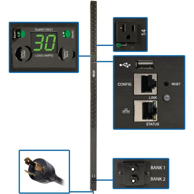PDU 24 prises Tripp Lite par Eaton PDUMVR30NETLX