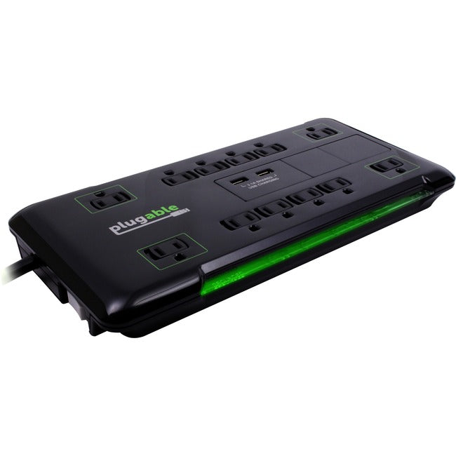 Multiprise avec parasurtenseur enfichable avec USB et 12 prises secteur