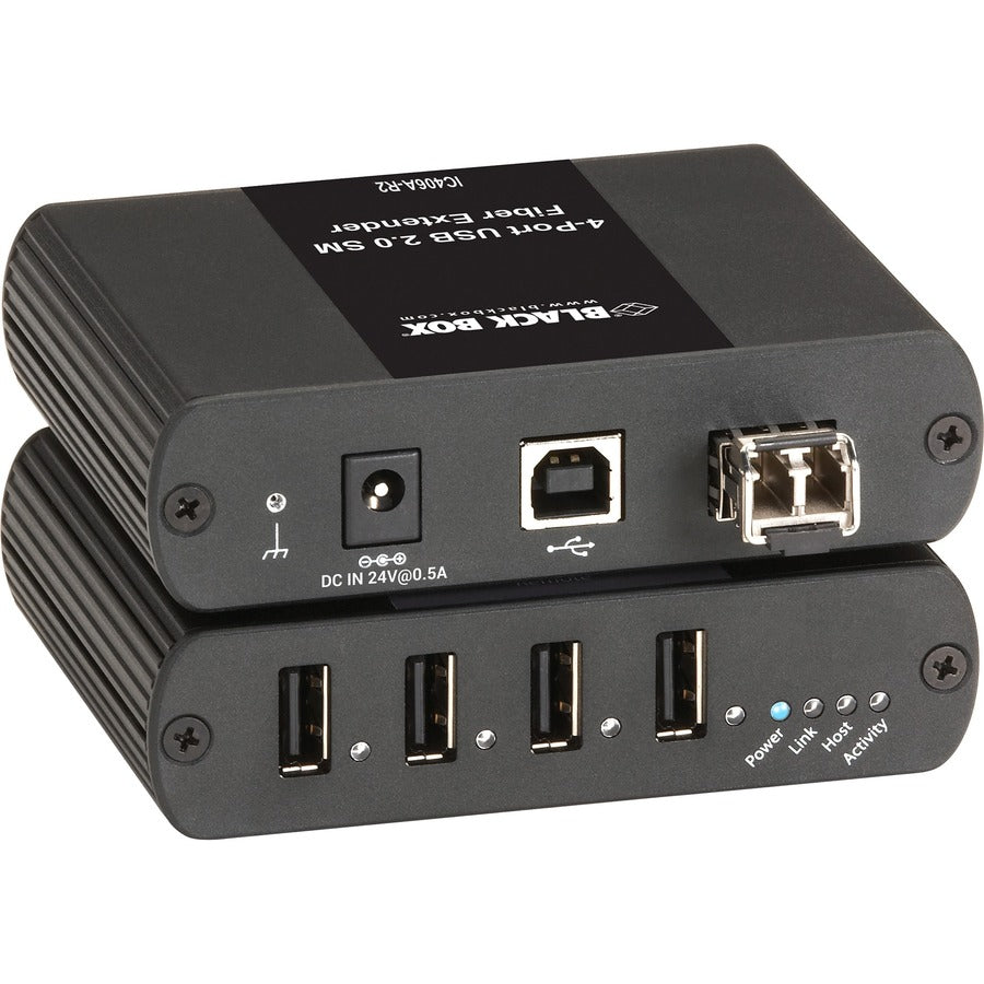 BLACK BOX CORP 4 PORT USB 2.0 SM FIBER EXTENDER