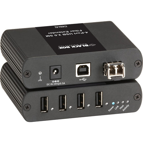 BLACK BOX CORP 4 PORT USB 2.0 SM FIBER EXTENDER